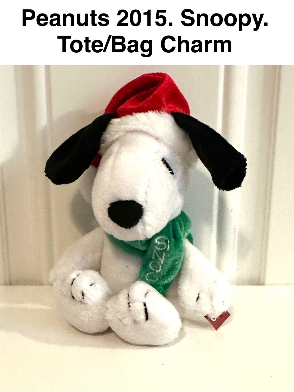 Peanuts Snoopy Holiday Plush Tote/Bag Charm 2015 Collectible 🥜
